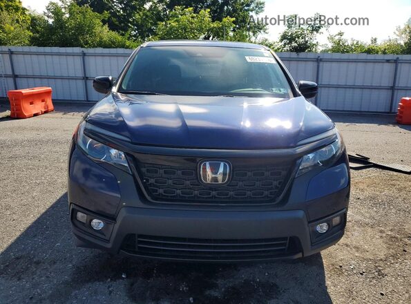 5FNYF8H21KB016153 2019 HONDA PASSPORT Blue წინა ხედი