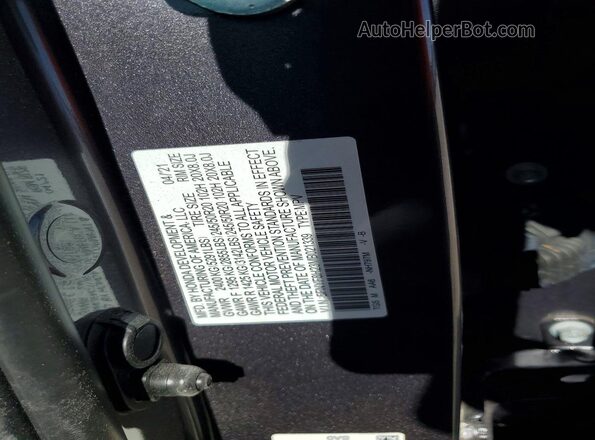 5FNYF8H23MB021339 2021 HONDA PASSPORT Blue Вид наклейки з VIN-кодом