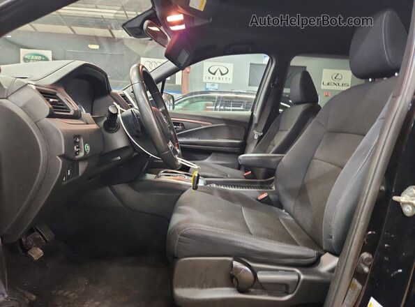 5FNYF8H24KB022464 2019 HONDA PASSPORT Black Вид салону спереду