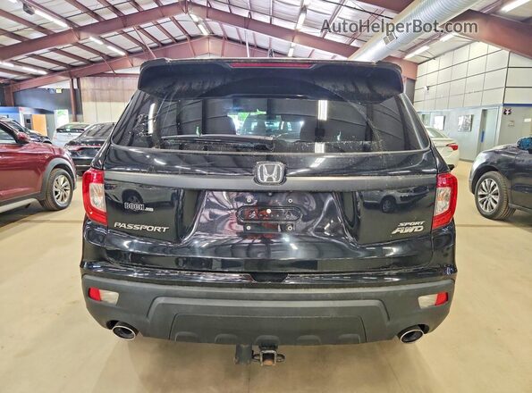 5FNYF8H24KB022464 2019 HONDA PASSPORT Black Вид ззаду
