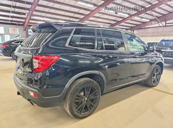 5FNYF8H24KB022464 2019 HONDA PASSPORT Black Задня права чверть