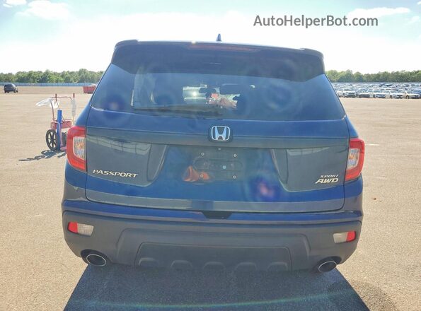 5FNYF8H24KB030080 2019 HONDA PASSPORT Blue Widok z tyłu