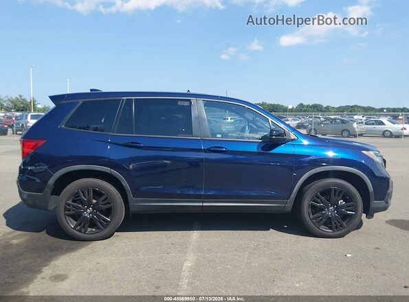 5FNYF8H25KB005950 2019 HONDA PASSPORT Blue Вид задньої частини салону