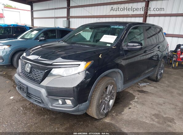 5FNYF8H52MB019513 2021 HONDA PASSPORT Black Առջևի ձախ երեք քառորդ տեսարան