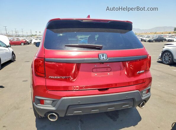 5FNYF8H57PB005398 2023 HONDA PASSPORT Burgundy Vista trasera