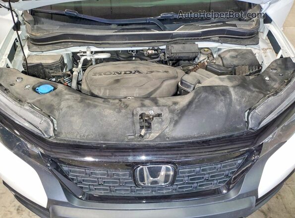 5FNYF8H58MB015837 2021 HONDA PASSPORT White Vista del compartimento del motor