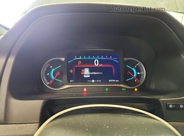 5FNYF8H5XKB022561 2019 HONDA PASSPORT Gray Instrument cluster view