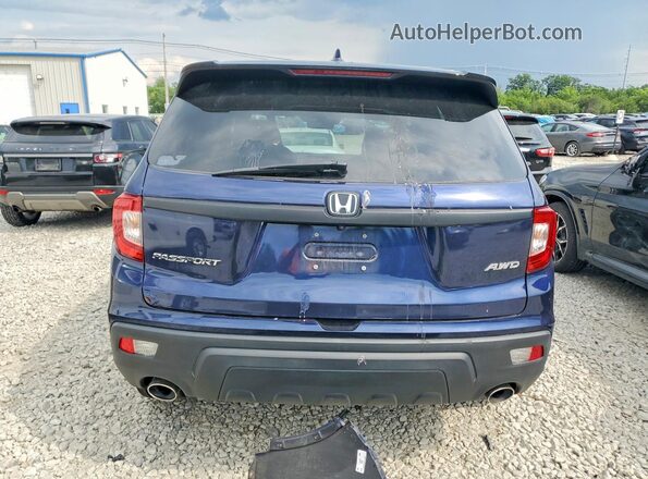 5FNYF8H5XLB006782 2020 HONDA PASSPORT Blue Вид ззаду