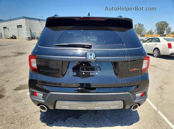 5FNYF8H66PB000170 2023 HONDA PASSPORT Black Вид ззаду