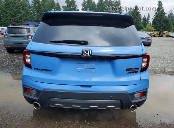 5FNYF8H6XRB018089 2024 HONDA PASSPORT Blue Вид ззаду