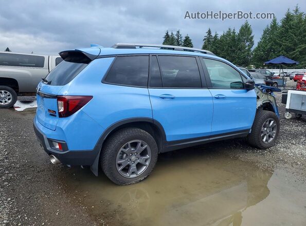 5FNYF8H6XRB018089 2024 HONDA PASSPORT Blue Задня права чверть