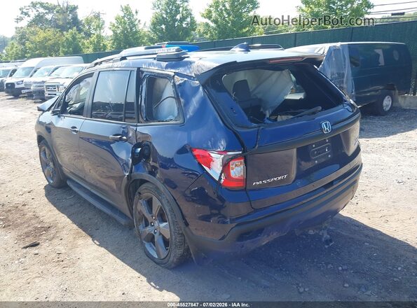 5FNYF8H90MB022235 2021 HONDA PASSPORT Blue Trasero izquierdo