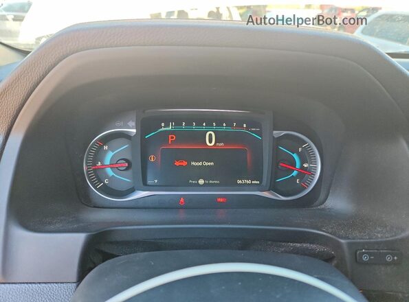 5FNYF8H98KB001274 2019 HONDA PASSPORT White Вид щитка приладів