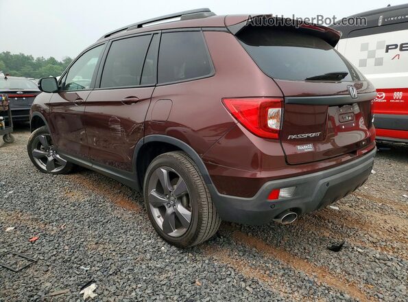 5FNYF8H99MB013405 2021 HONDA PASSPORT Maroon Trasero izquierdo