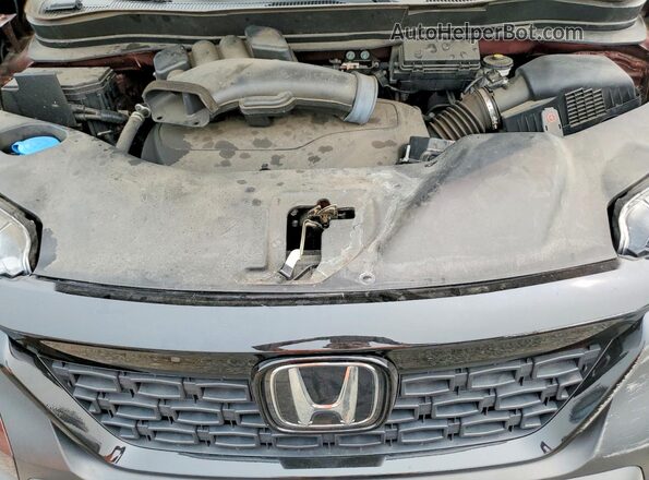 5FNYF8H99MB013405 2021 HONDA PASSPORT Maroon Vista del compartimento del motor