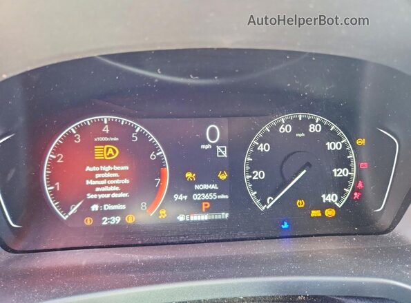 5FNYG2H49SB013237 2025 HONDA PILOT Gray Вид щитка приладів