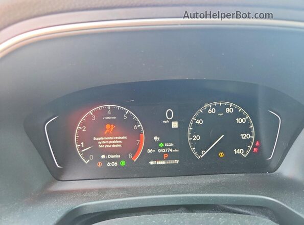 5FNYG2H52RB003300 2024 HONDA PILOT White Vista del cuadro de instrumentos