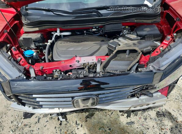5FPYK3F12MB009120 2021 HONDA RIDGELINE Red Вид задньої частини салону
