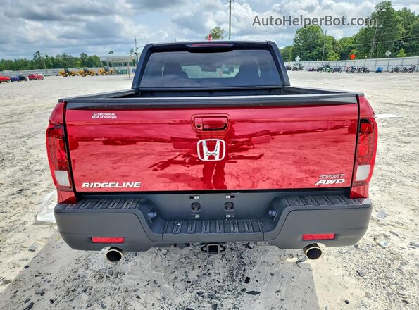 5FPYK3F12MB009120 2021 HONDA RIDGELINE Red Вид ззаду