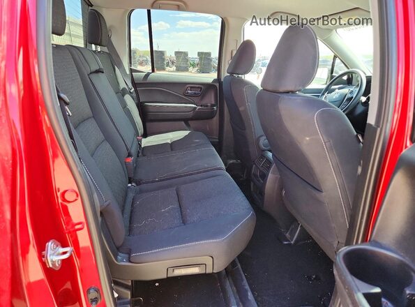 5FPYK3F18MB017450 2021 HONDA RIDGELINE Red Rear seats view