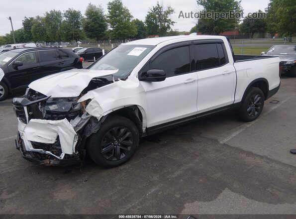 5FPYK3F1XPB034416 2023 HONDA RIDGELINE White წინა მარცხენა ხედი სამი მეოთხედიდან