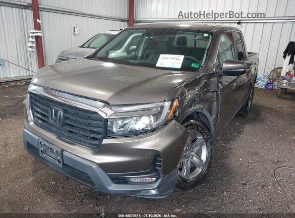 5FPYK3F50MB025366 2021 HONDA RIDGELINE Коричневый Передняя левая четверть