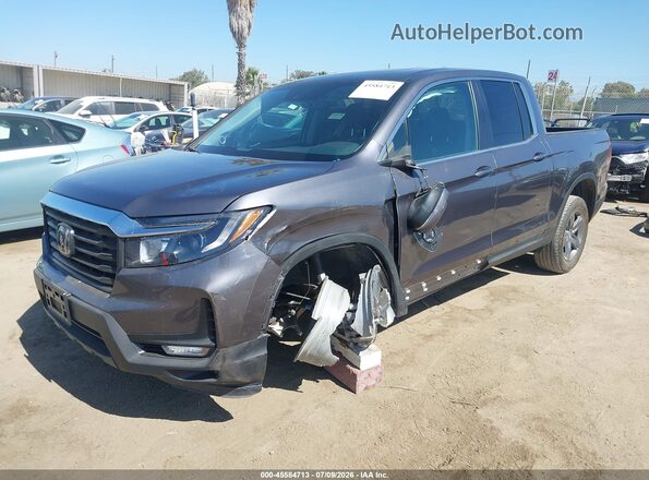 5FPYK3F56PB068047 2023 HONDA RIDGELINE Gray Առջևի ձախ երեք քառորդ տեսարան