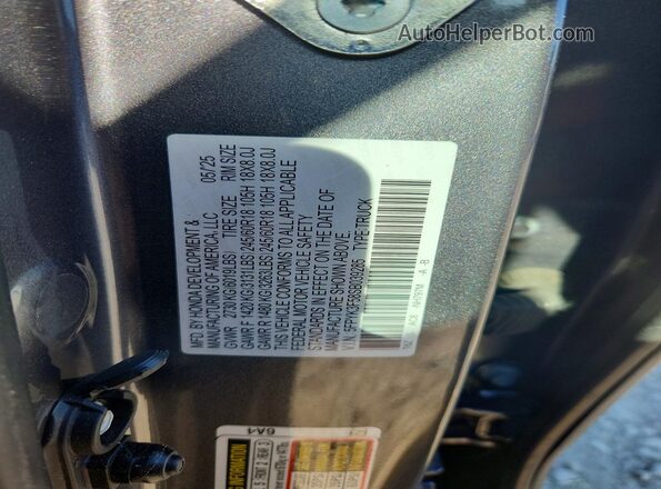 5FPYK3F58SB039285 2025 HONDA RIDGELINE Gray Вид наклейки з VIN-кодом