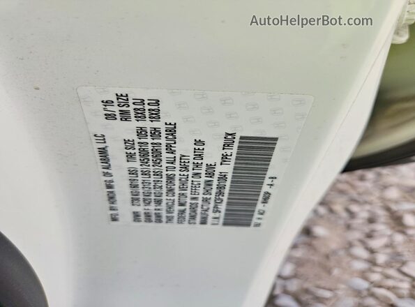 5FPYK3F59HB010841 2017 HONDA RIDGELINE Белый Вид подкапотного пространства