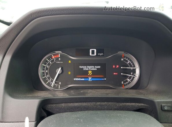 5FPYK3F5XKB028692 2019 HONDA RIDGELINE White Вид щитка приладів