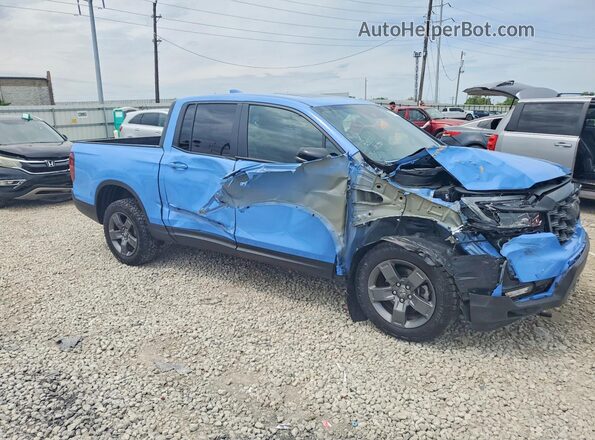 5FPYK3F67RB018544 2024 HONDA RIDGELINE Blue Передня права чверть