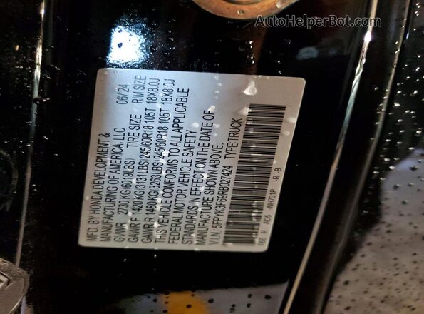 5FPYK3F69RB027424 2024 HONDA RIDGELINE Black Vista del compartimento del motor