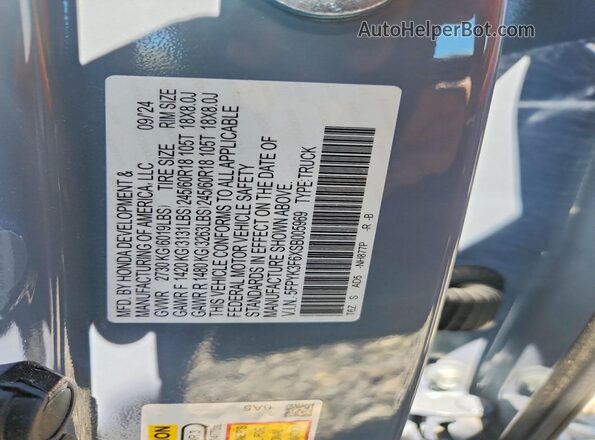 5FPYK3F6XSB005969 2025 HONDA RIDGELINE Gray Engine compartment view