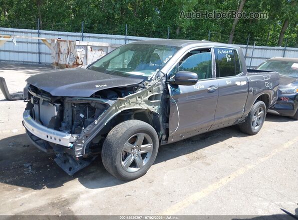 5FPYK3F71NB004187 2022 HONDA RIDGELINE Gray Передня ліва чверть