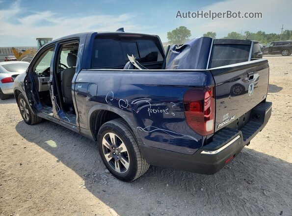 5FPYK3F74JB002217 2018 HONDA RIDGELINE Синий Задняя левая четверть