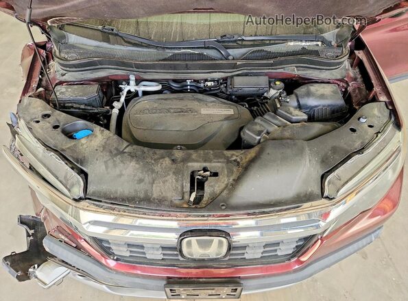 5FPYK3F7XLB003455 2020 HONDA RIDGELINE Burgundy ძრავის განყოფილების ხედი