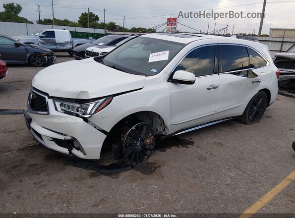 5FRYD3H55HB002038 2017 ACURA MDX White Առջևի ձախ երեք քառորդ տեսարան