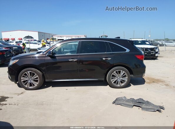 5FRYD3H59HB006612 2017 ACURA MDX Black Widok wnętrza 360 stopni