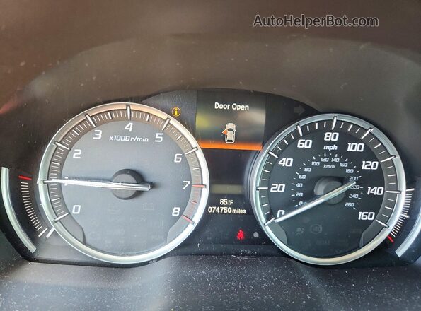 5FRYD4H25GB015379 2016 ACURA MDX Black Vista del cuadro de instrumentos