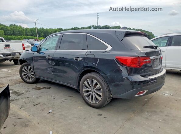 5FRYD4H48GB002563 2016 ACURA MDX Black Հետևի ձախ