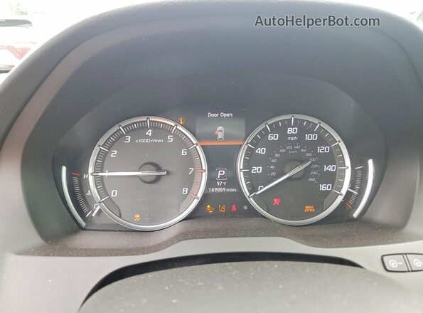 5FRYD4H48GB002563 2016 ACURA MDX Black Սարքավորումների վահանակի տեսք