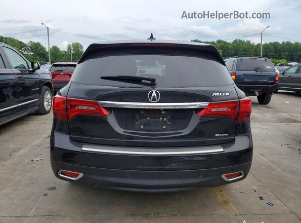5FRYD4H48GB002563 2016 ACURA MDX Black Հետևի տեսք