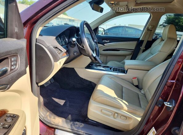 5FRYD4H51HB043594 2017 ACURA MDX Burgundy Vista interior delantera