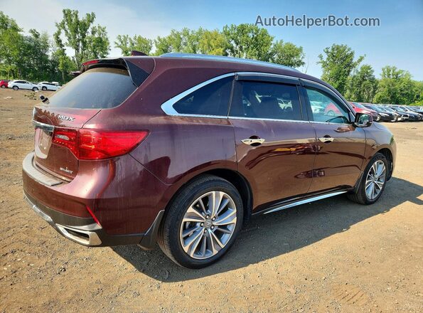 5FRYD4H51HB043594 2017 ACURA MDX Burgundy Trasero derecho
