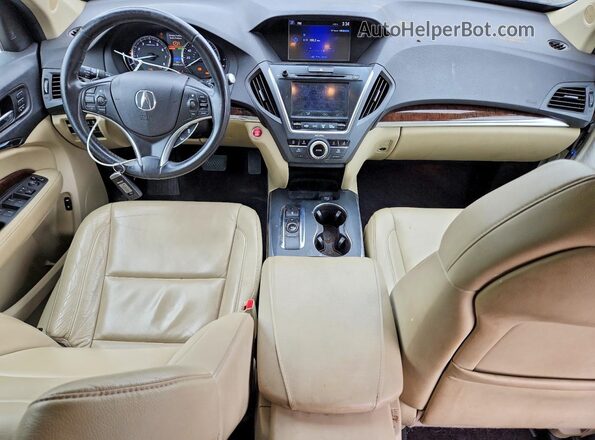5FRYD4H55HB011750 2017 ACURA MDX White Առջևի վահանակի տեսք