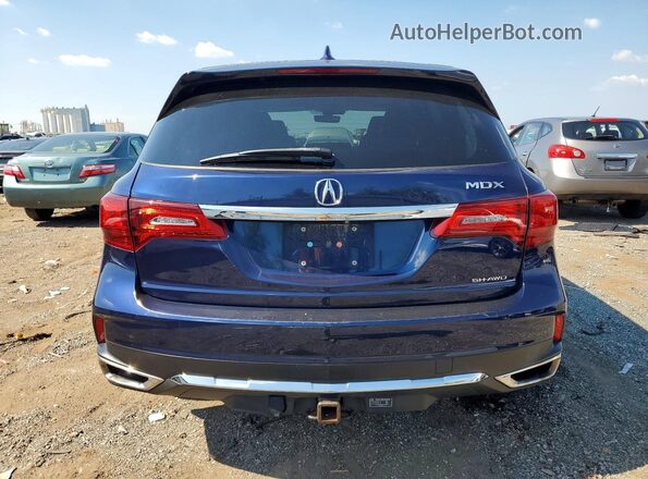 5FRYD4H71HB008684 2017 ACURA MDX Blue Հետևի տեսք