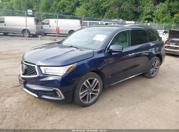 5FRYD4H84HB035550 2017 ACURA MDX Dark Blue Передняя левая четверть