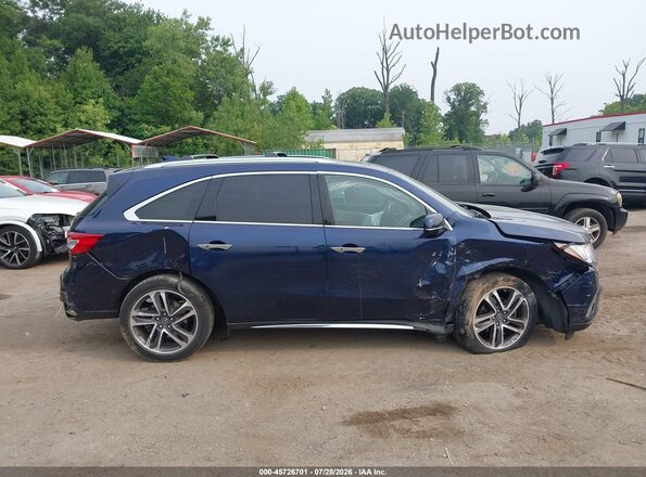 5FRYD4H84HB035550 2017 ACURA MDX Dark Blue Вид задней части салона