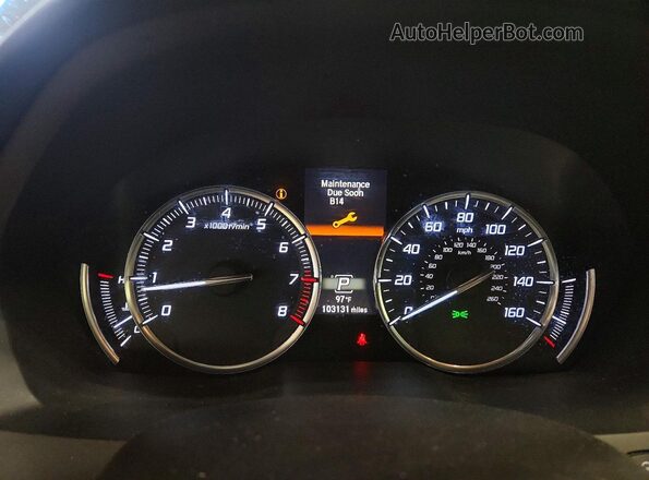 5FRYD4H85HB006378 2017 ACURA MDX Blue Вид щитка приладів