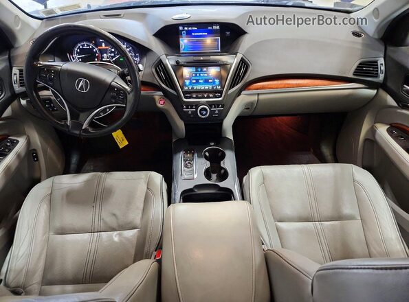 5FRYD4H85HB006378 2017 ACURA MDX Blue Вид панелі приладів